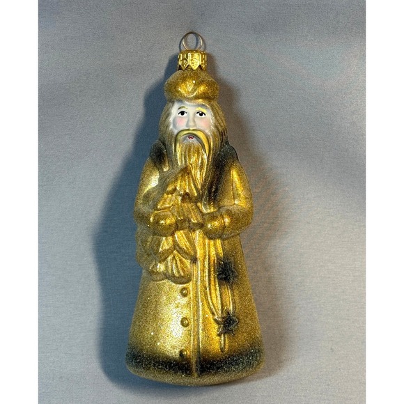 Christopher Radko Other - Vintage Christopher Radko Ornament Timber Claus Santa Glass Christmas Sparkly